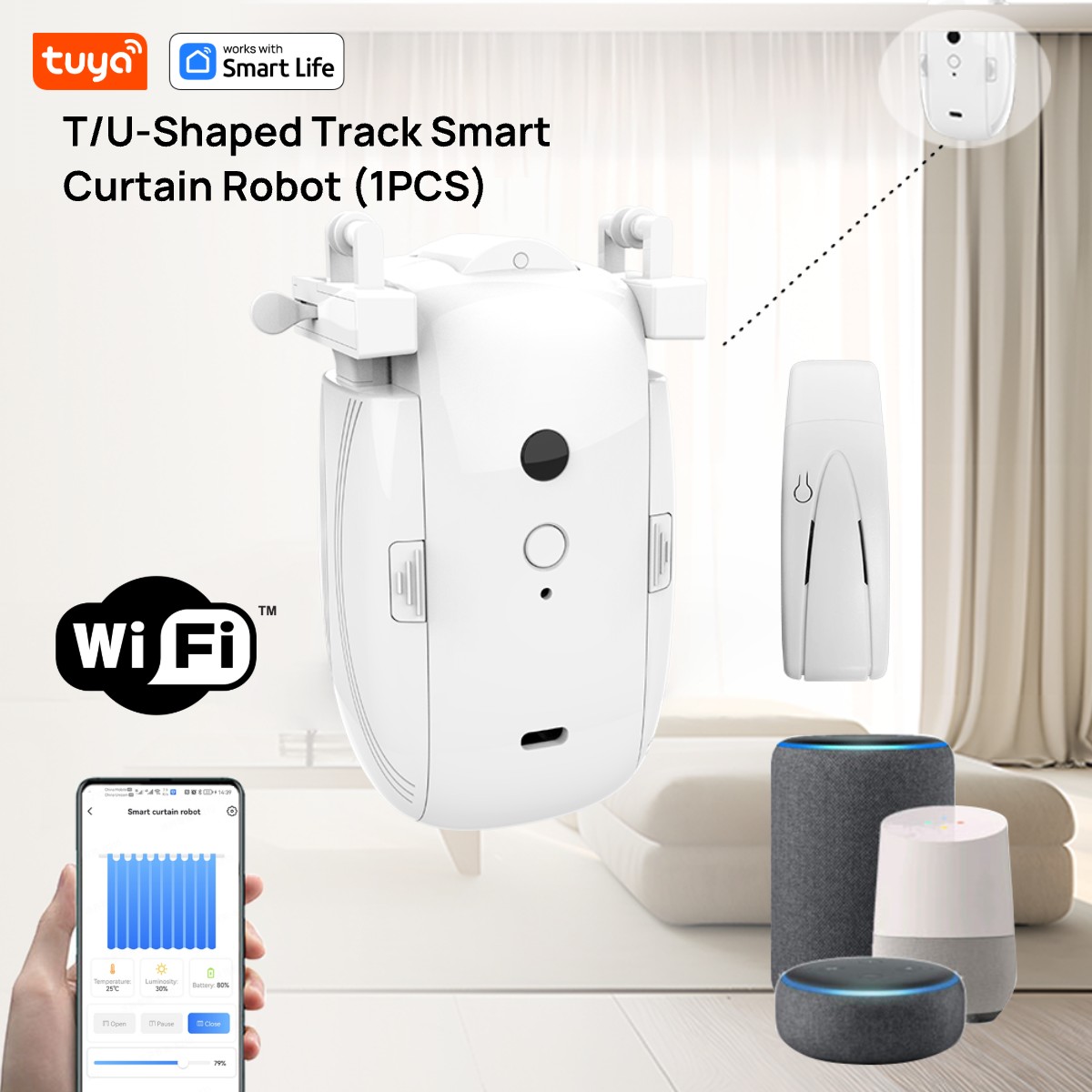 Smart Home Hub Matter - T/U 레일 트랙용 투야 스마트 와이파이