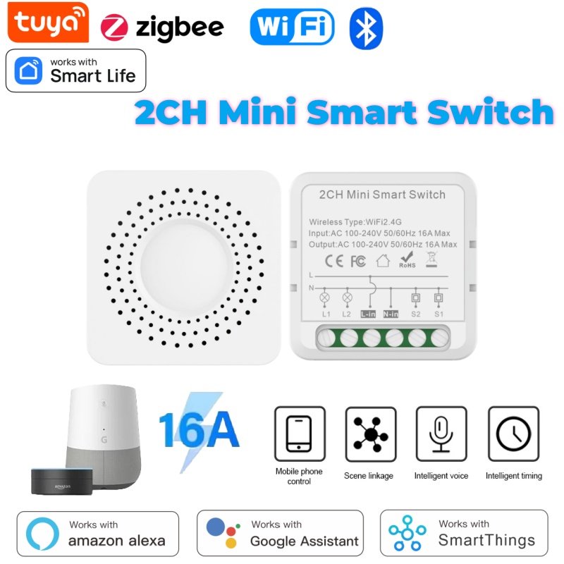 Smart Home Security - 투야 미니 스마트 스위치 WiFi 1-2-3-4갱
