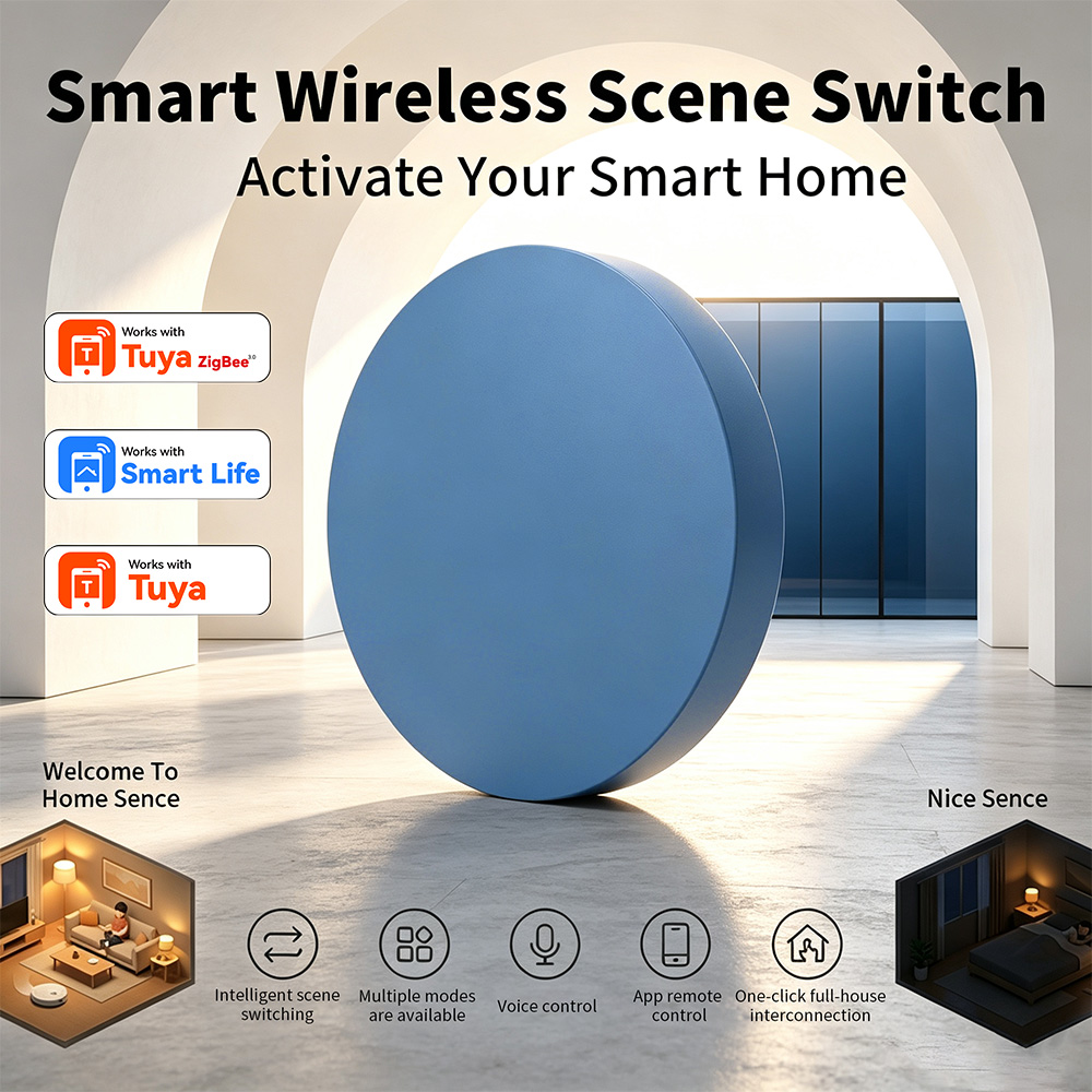 Smart Home Hub - Zigbee 스마트 씬 푸시 버튼, Tuya