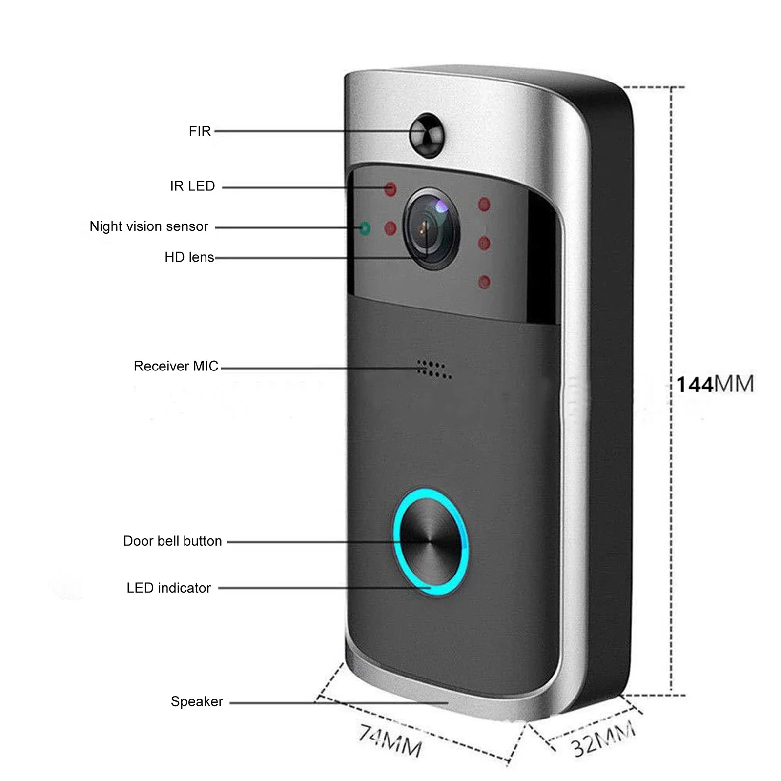 2026 신형 V5 비디오 도어벨 와이파이 무선 도어벨 - Smart Home Video Doorbell Enhanced Security With Smart Doorbell 리뷰 및 가격