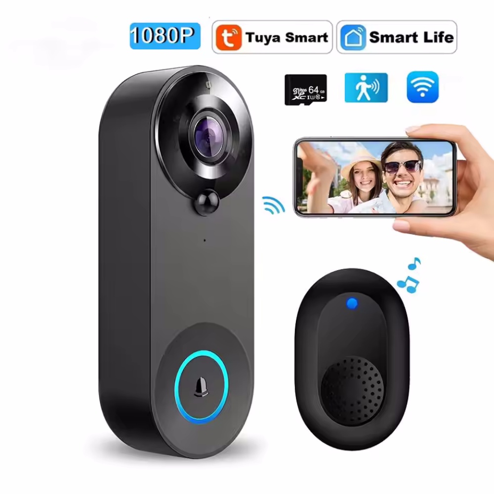 Tuya 1080P 무선 WIFI 초인종 비디오 인터콤 - Smart Home Video Doorbell Enhanced Security With Smart Doorbell 리뷰 및 가격