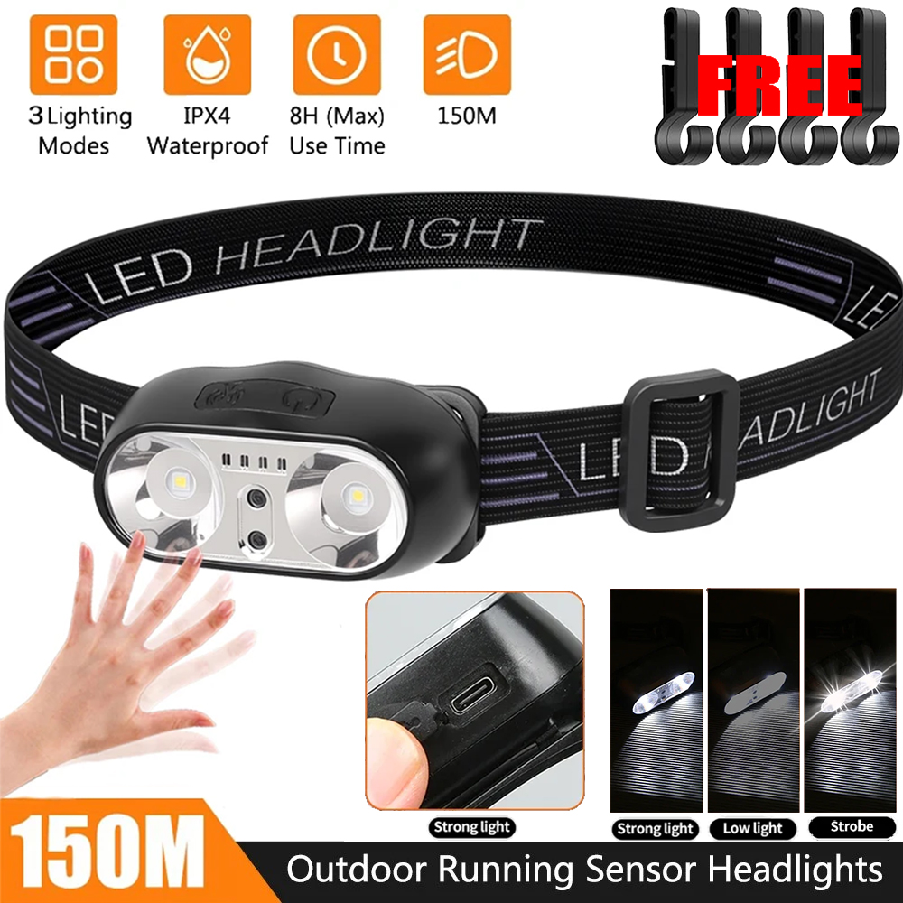 휴대용 XPE+LED 모션 센서 헤드라이트 충전식 헤드 - Motion Sensor Light 리뷰 및 가격