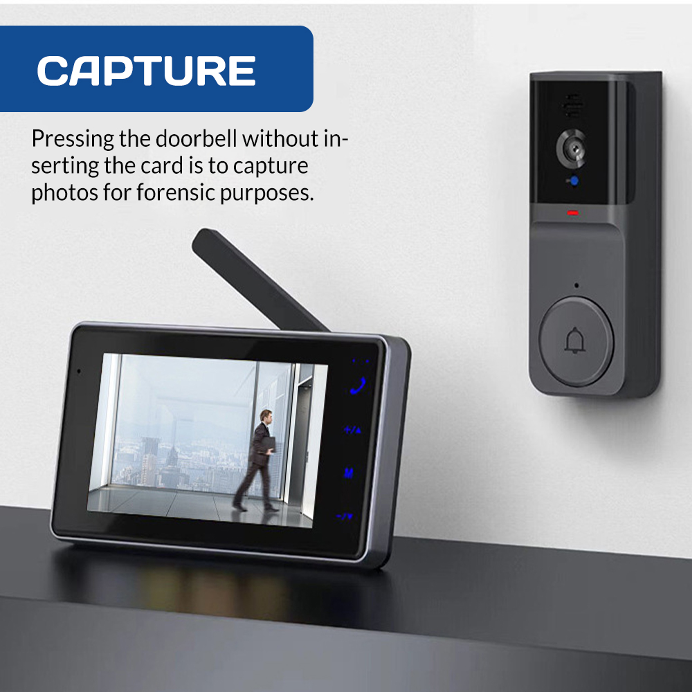 4.3인치 HD IPS 스크린 무선 비주얼 인터콤 초인 - Smart Home Video Doorbell Enhanced Security With Smart Doorbell 리뷰 및 가격