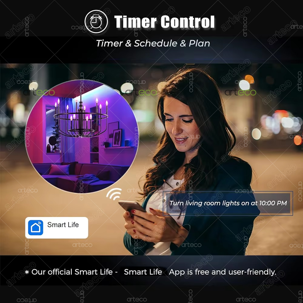 Tuya E14 촛불 램프 스마트 라이프 App 제어  - Smart Home Furniture 리뷰 및 가격