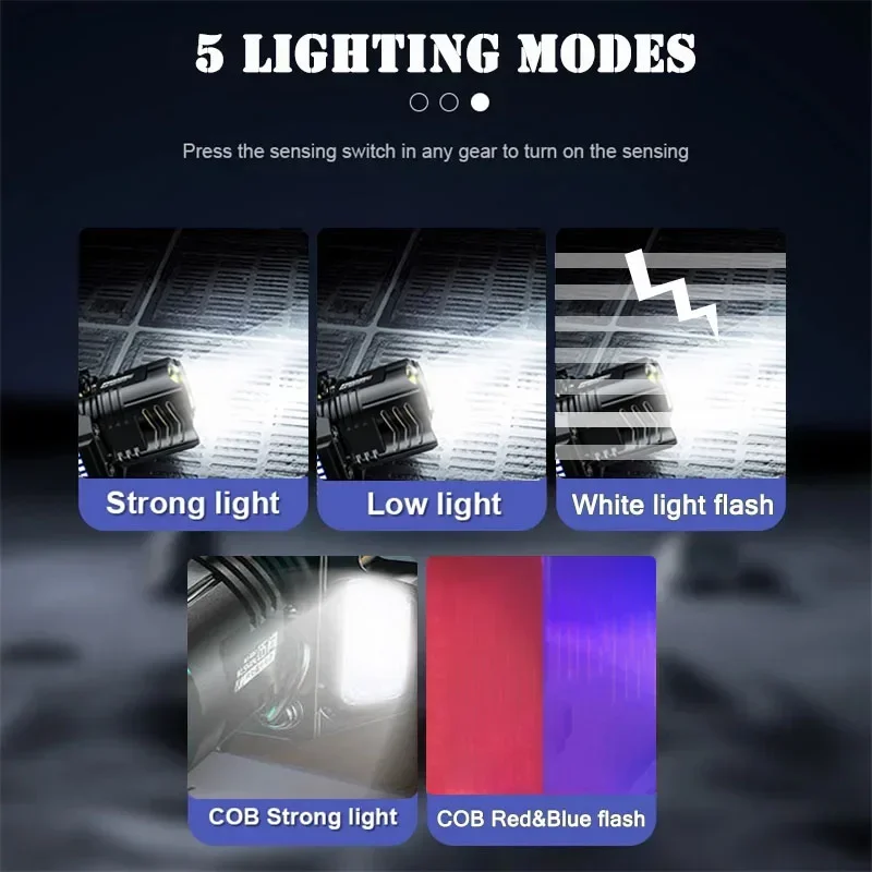 강력한 LED 헤드램프 모션 센서 헤드라이트 18650 - Motion Sensor Light 리뷰 및 가격