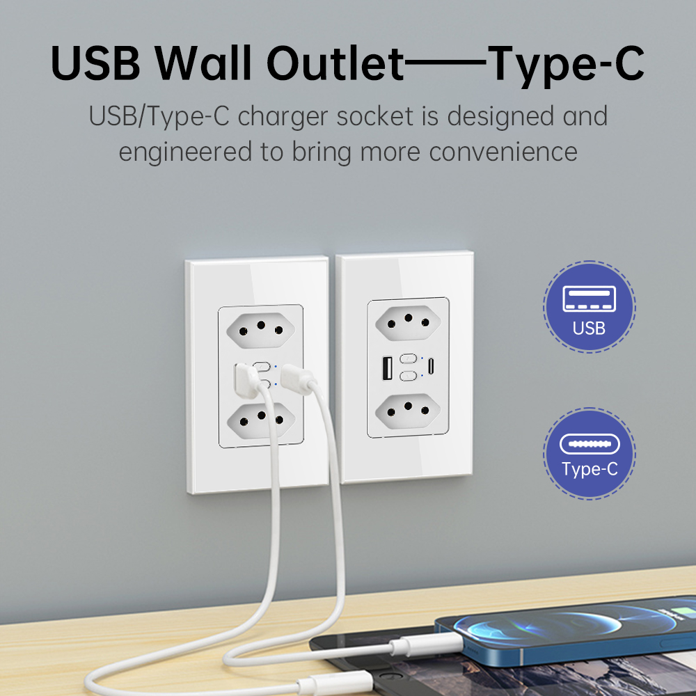 MANHOT Wifi 스마트 브라질 소켓 스위치(USB - Smart Home Certification 리뷰 및 가격