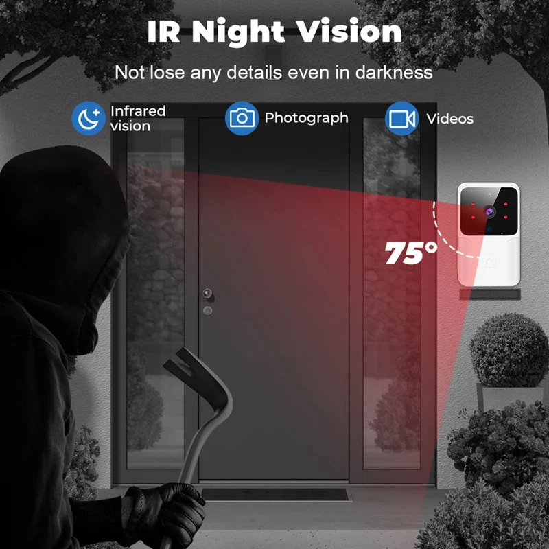 스마트 홈 WiFi 비디오 초인종 무선 전화 양방향 인 - Smart Home Video Doorbell Enhanced Security With Smart Doorbell 리뷰 및 가격