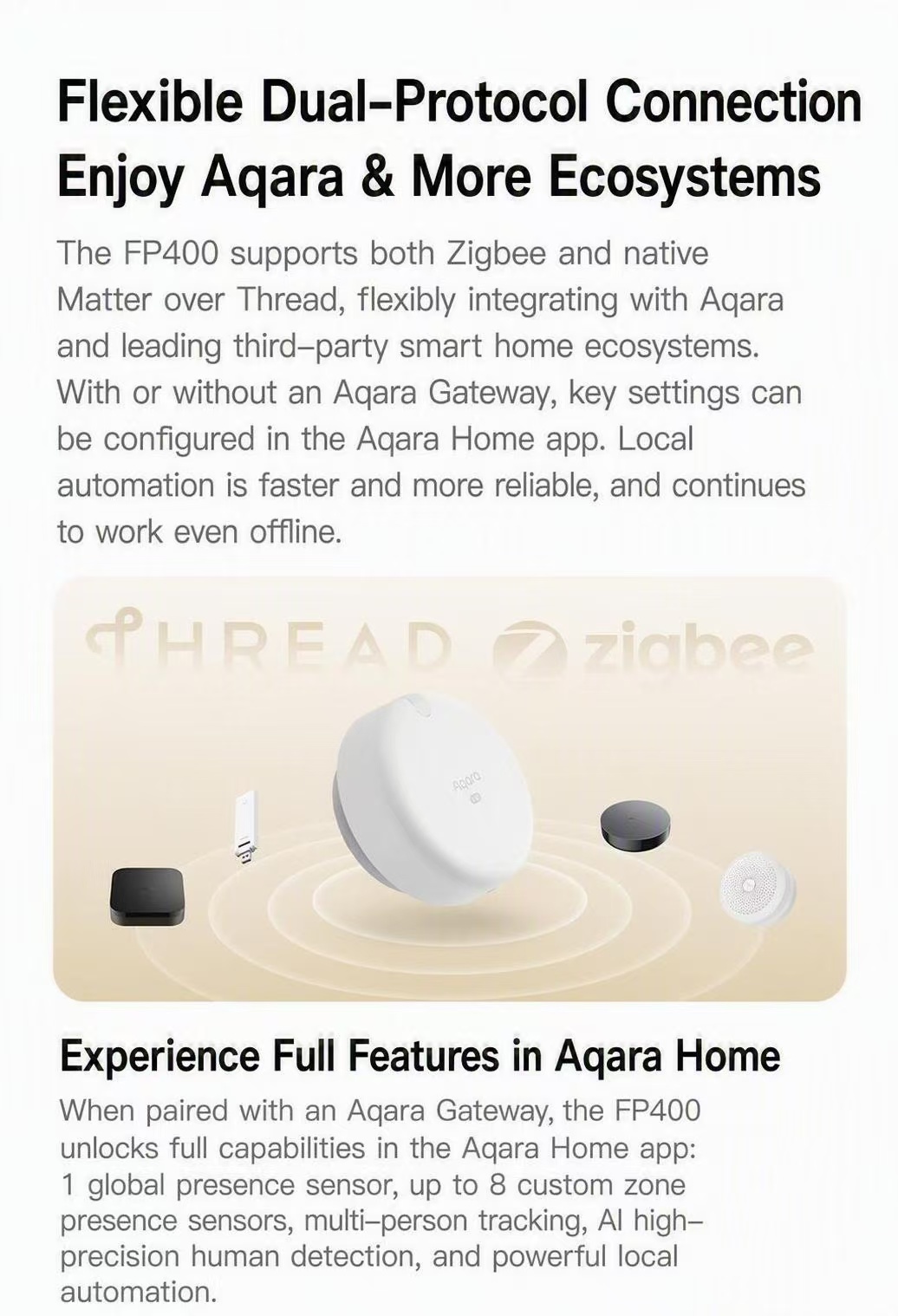 Aqara FP400 AI 밀리미터파 레이더 인체 감지 - Smart Home Hub Matter 리뷰 및 가격