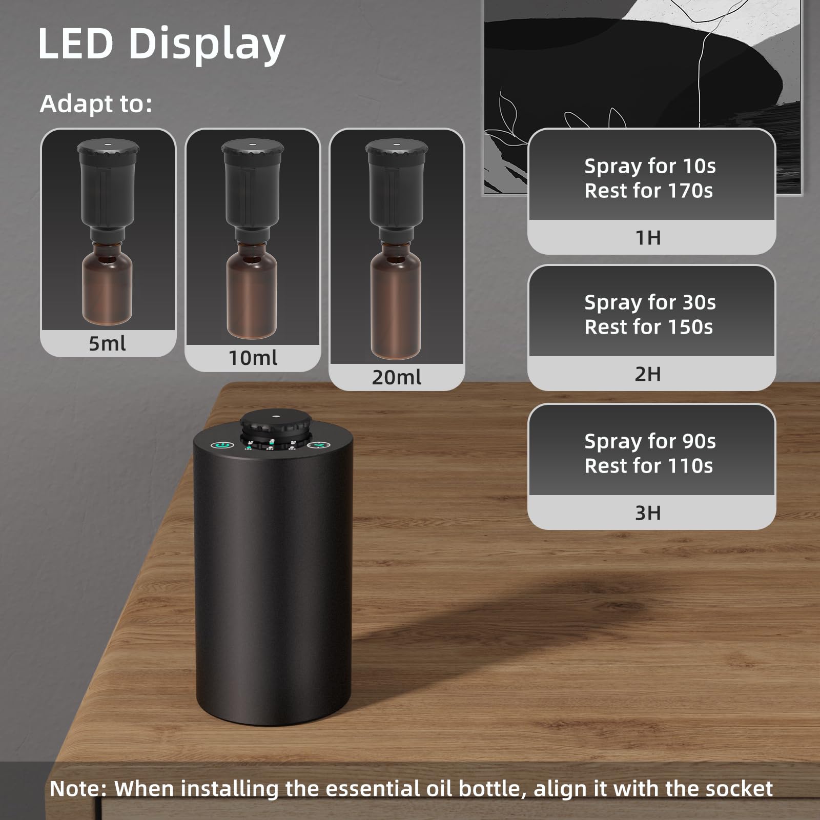 무수 에센셜 오일 디퓨저 배터리 작동 무선 아로마테라피 - Smart Home Gadgets 리뷰 및 가격