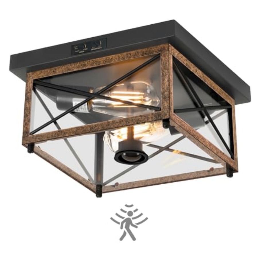 모션 센서가 있는 실외 천장 조명, 플러시 마운트 현관 - Motion Sensor Light 리뷰 및 가격