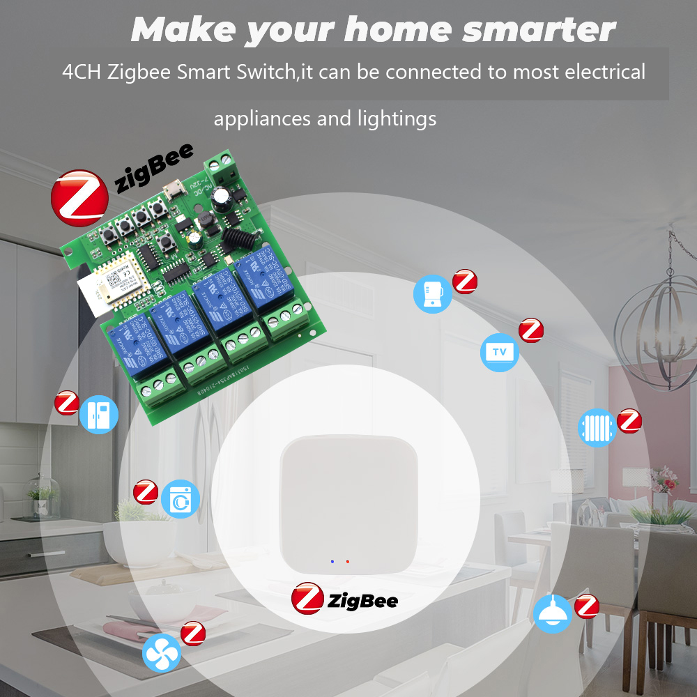 투야 4채널 지그비 스위치 릴레이 모듈 USB 5V A - Smart Home Zigbee 리뷰 및 가격