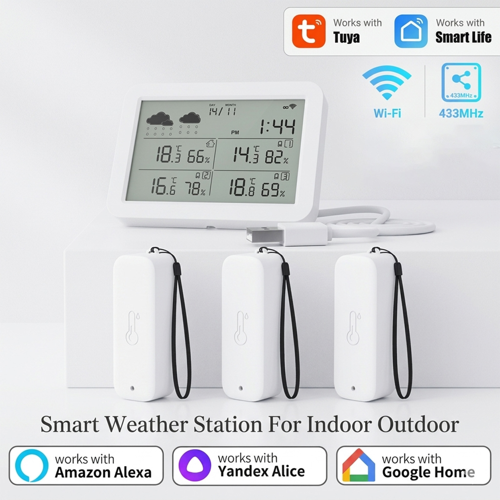Tuya WiFi+RF433 기상 관측소, 스마트 홈  - Smart Home Furniture 리뷰 및 가격