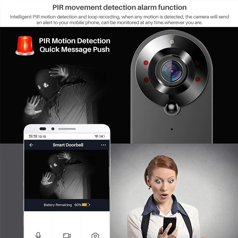 투야 비디오 초인종 카메라 1080P WiFi 도어벨  - Smart Home Video Doorbell Enhanced Security With Smart Doorbell 리뷰 및 가격