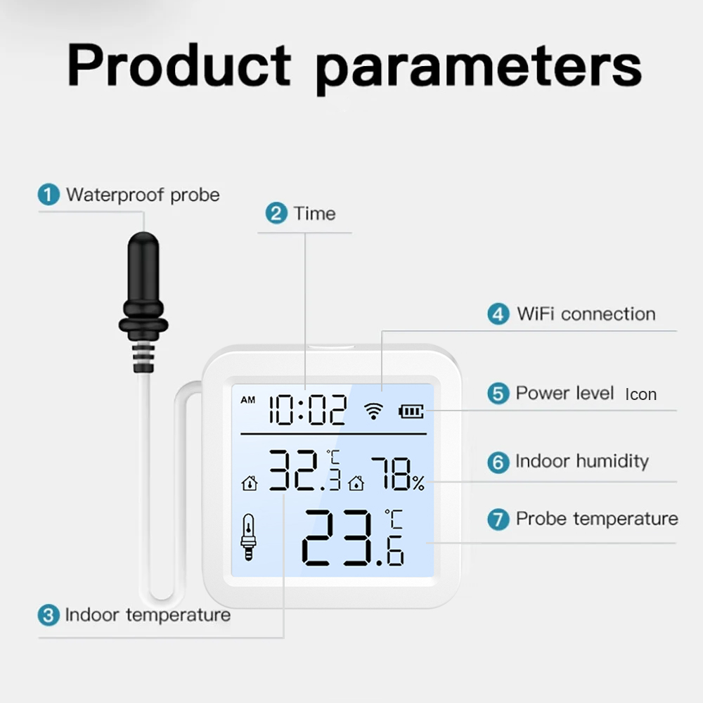 외부 프로브가 있는 WiFi 습도 온도 센서, 실내/실 - Smart Home Certification 리뷰 및 가격