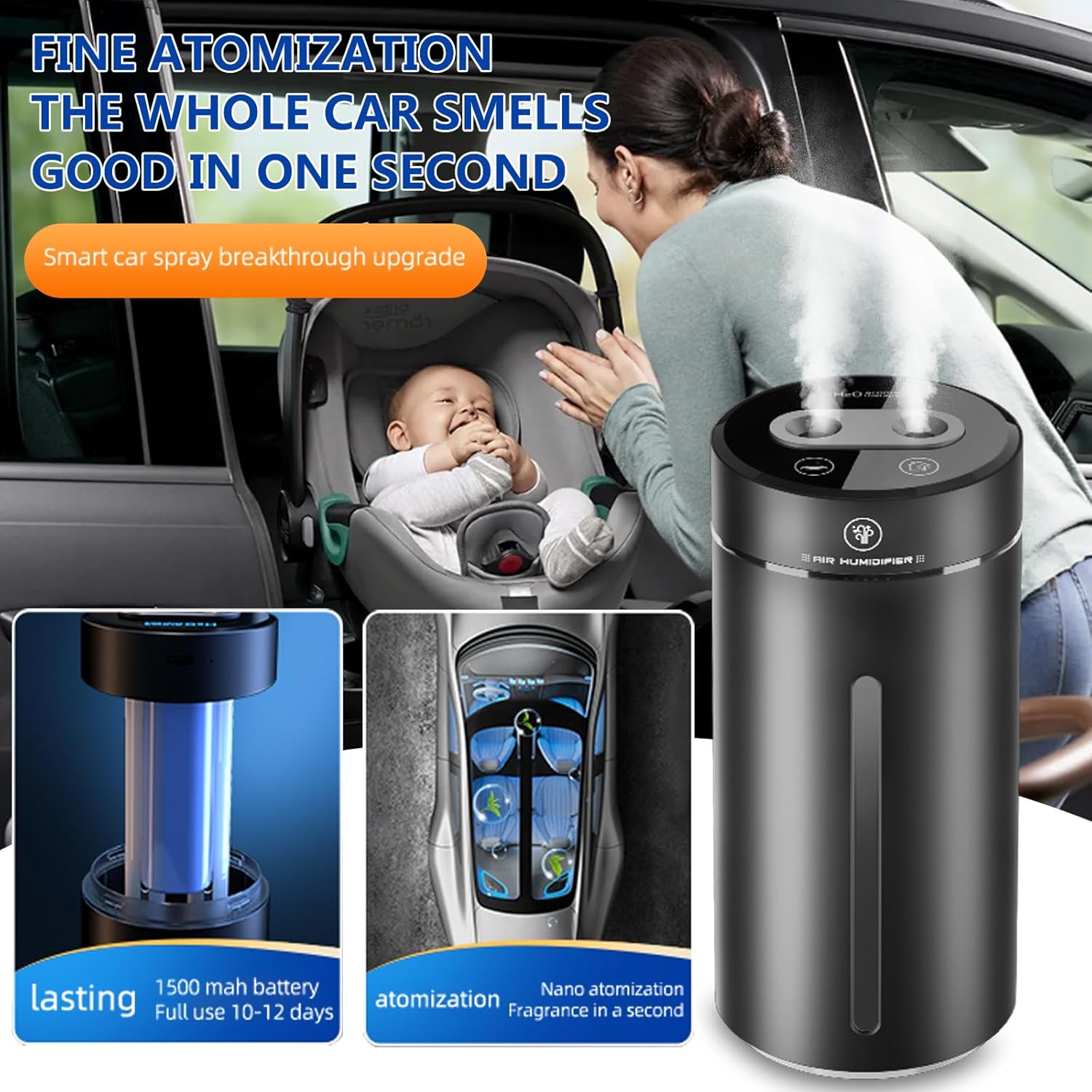 스마트 자동차 방향제, 가습기 기능이 있는 자동차 방향 - Smart Humidifier 리뷰 및 가격